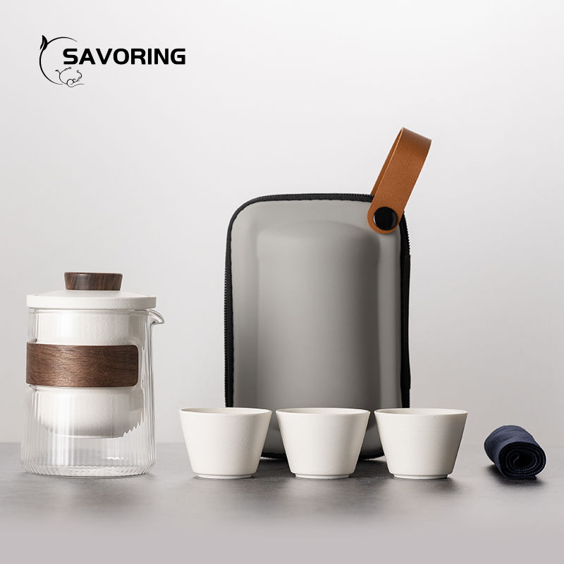 Camping Cooking Accessories - Simple Chinese Ceramic Tea Set 1