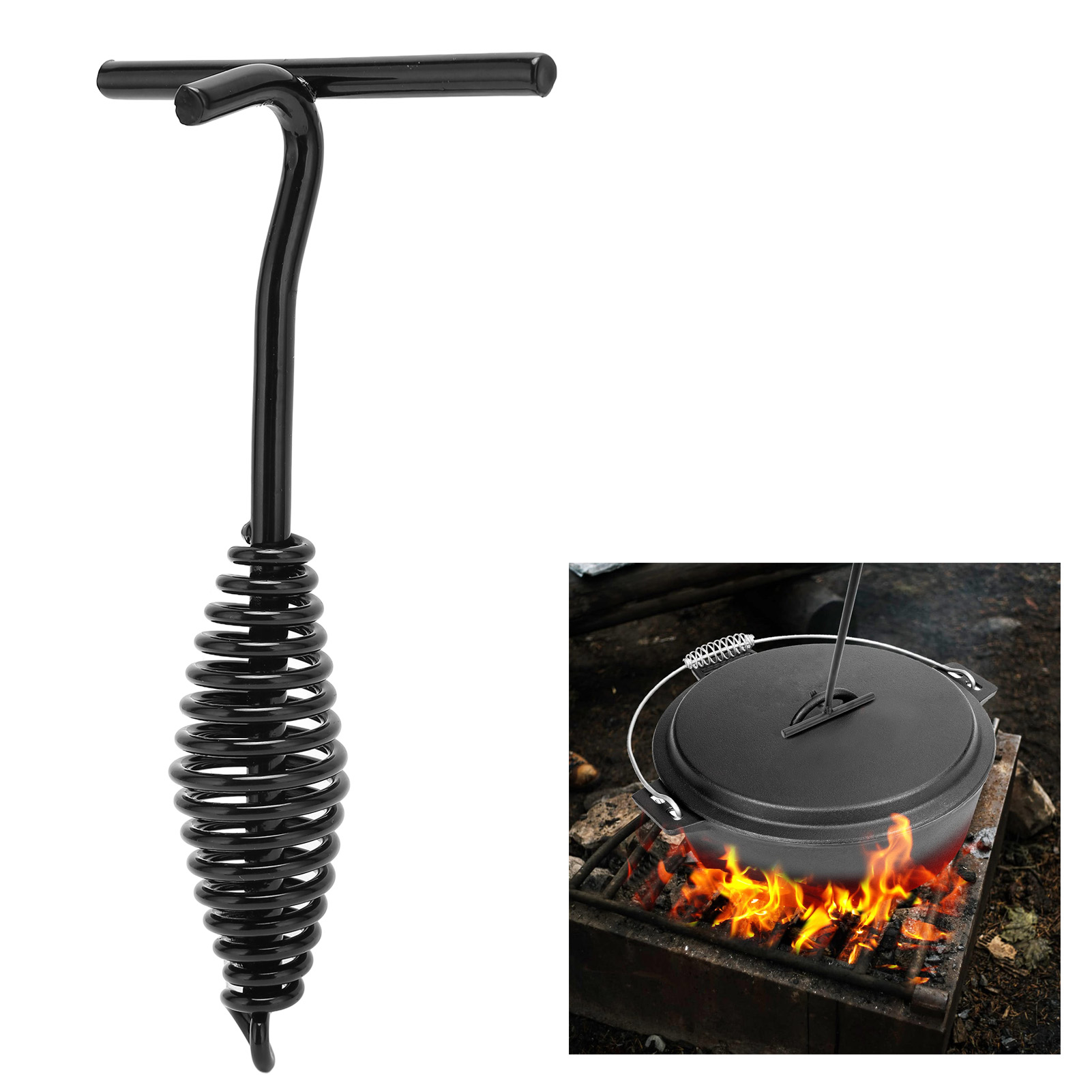 Camp Dutch Oven Cast - 19.5cm Dutch Oven Lid Lifter Cast