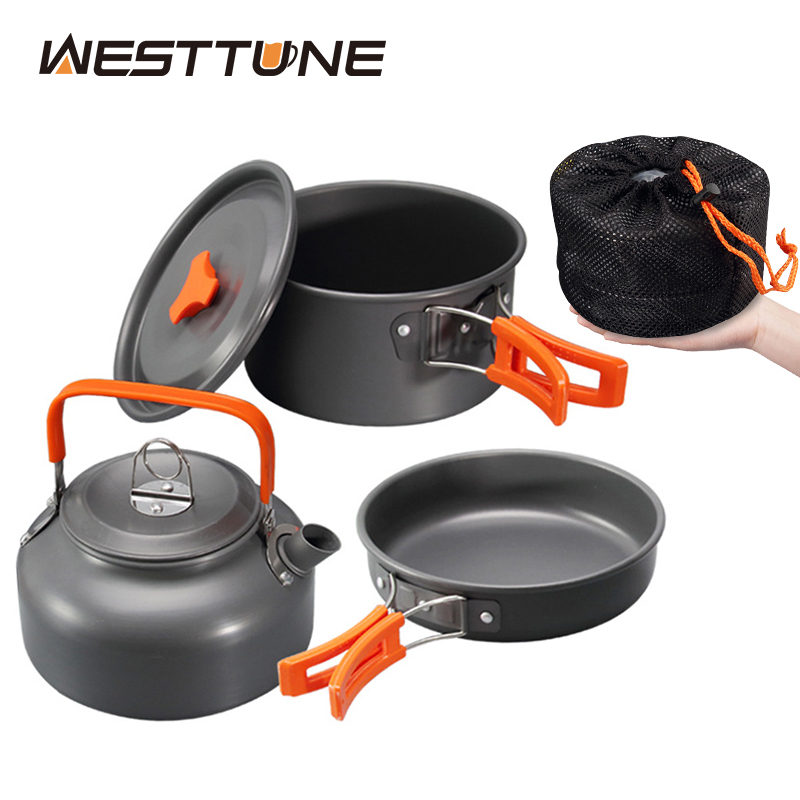 Camping Cooking Tool Set - WESTTUNE Camping Cookware Kit Aluminum Outdoor