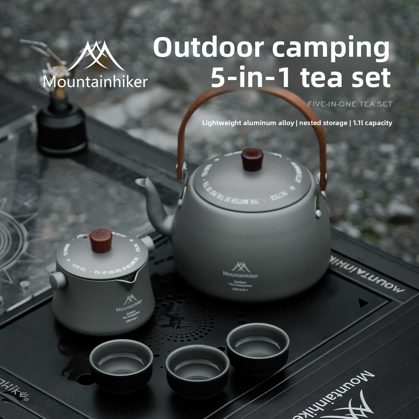 Camping Cooking Set 2 Person - Mountainhiker Outdoor Portable Travelling Tea Set