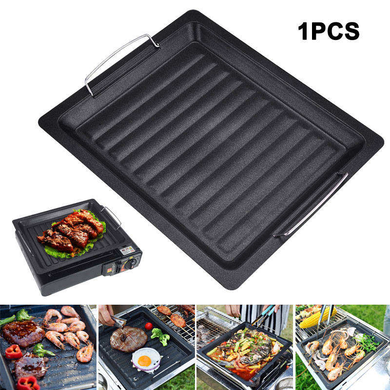 Camping Cooking Hardware - Outdoors Thick Square Grill Pan With