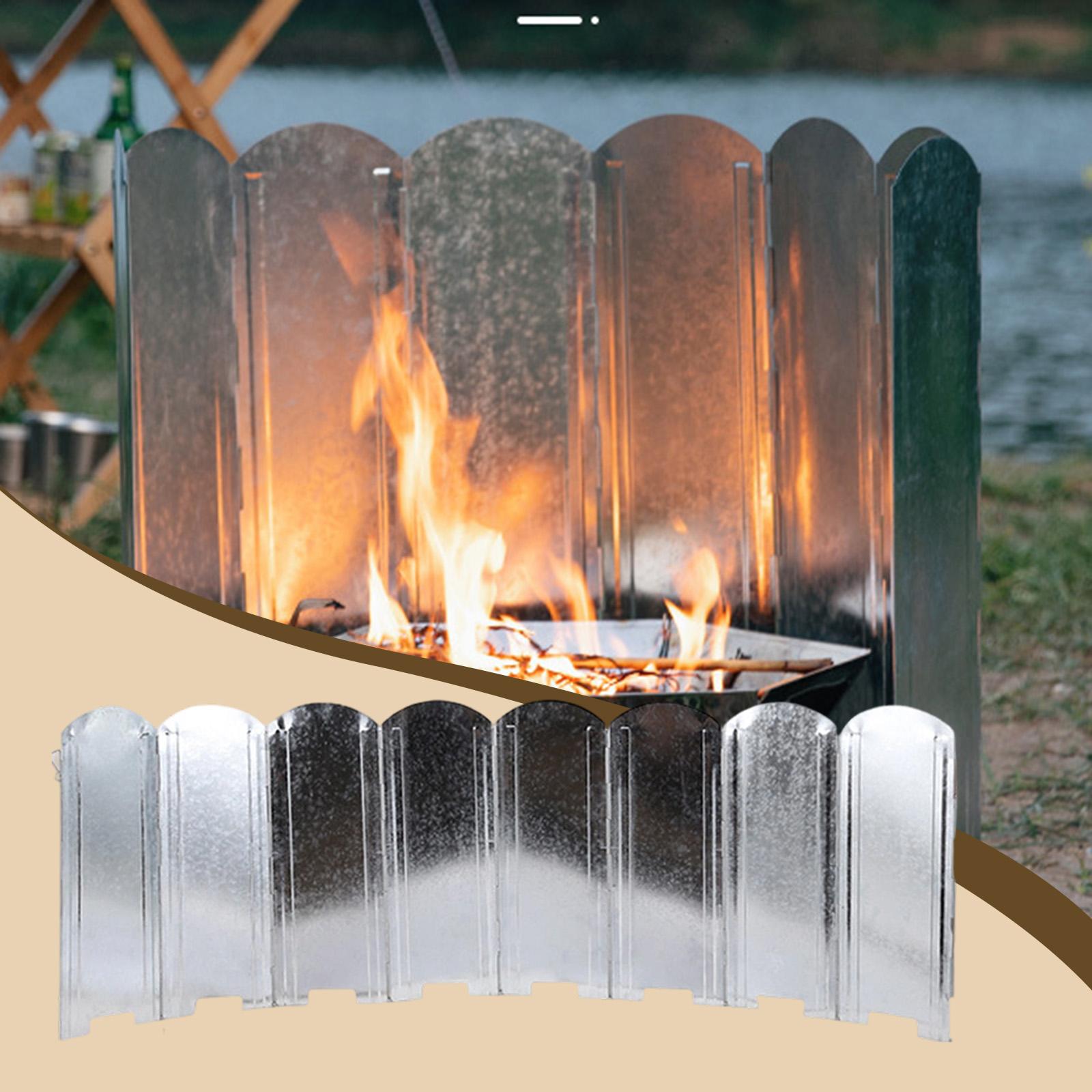 Camping Cooking Wind Blocker - Outdoor Camping Stoves Windscreen Portable Iron