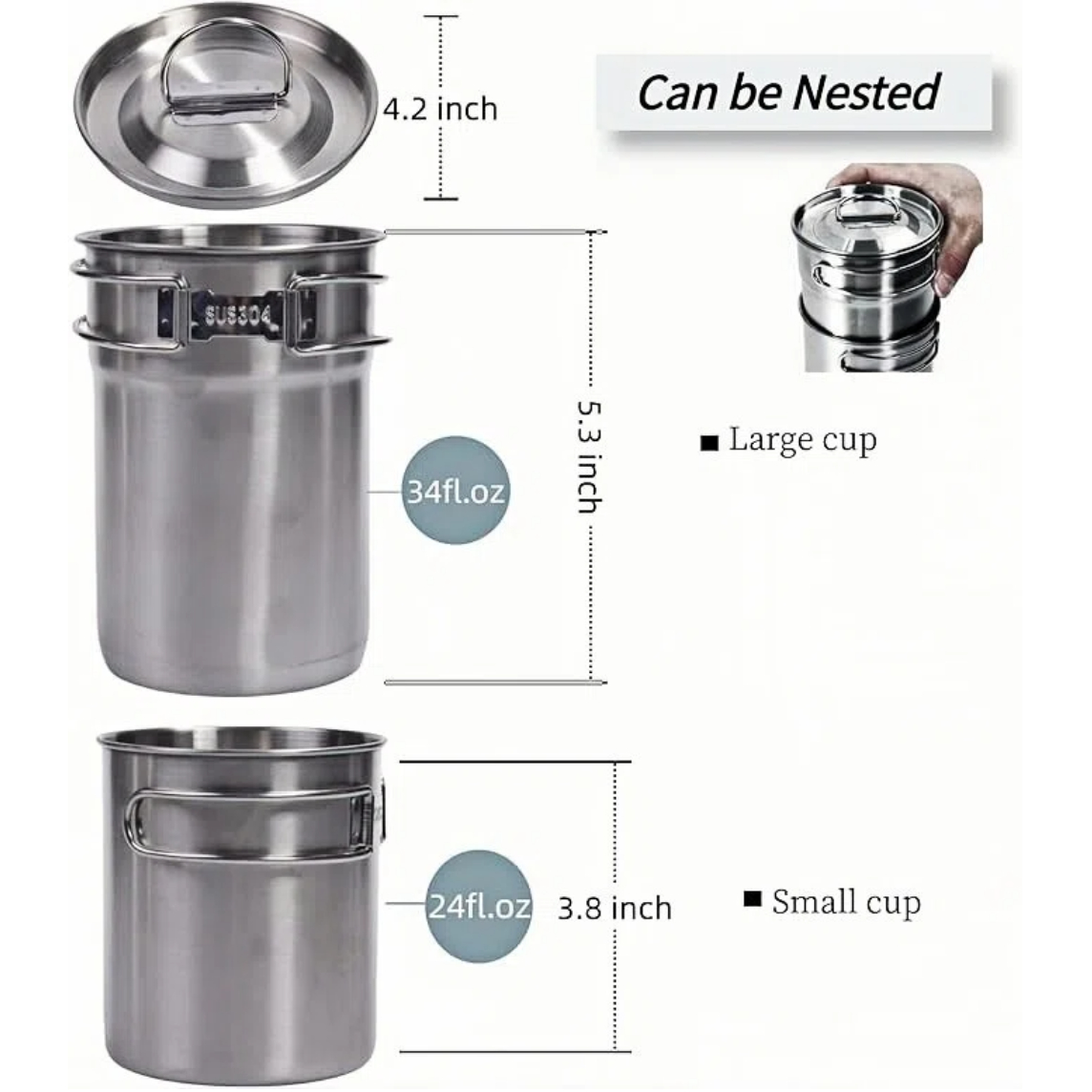 Foldable Camping Cups Mugs Cam - огляд і ціна Camping Cooking Tool Set