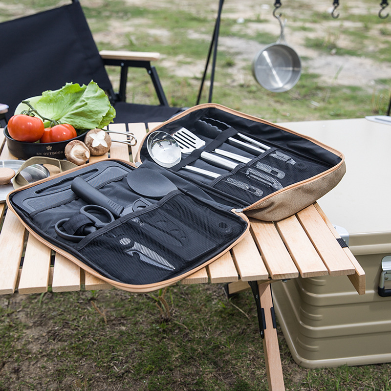 8pcs Camping Kitchen Cookware  - огляд і ціна Camping Cooking Tool Set
