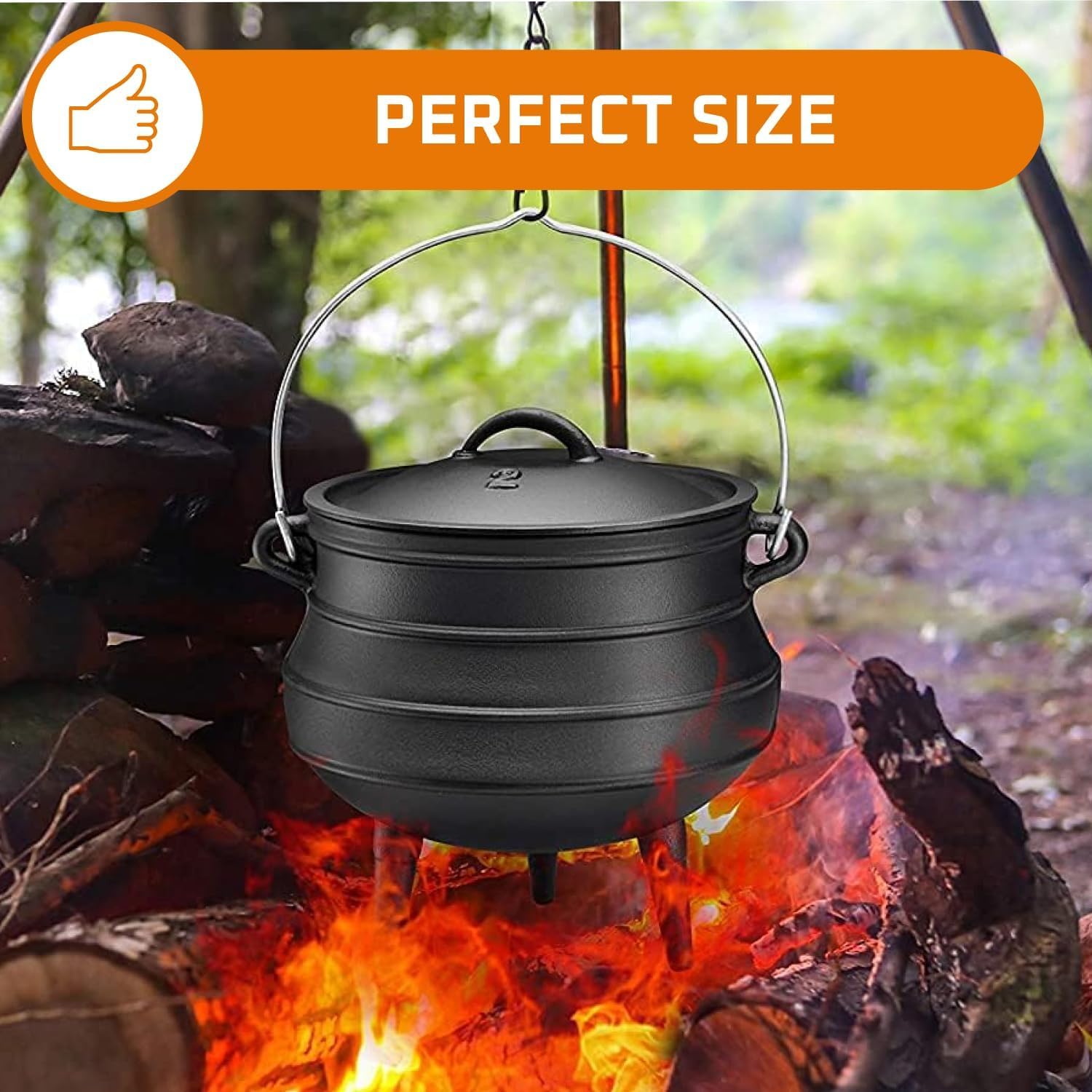 12 Quart Cast Iron Dutch Oven  - огляд і ціна Camp Dutch Oven Cast