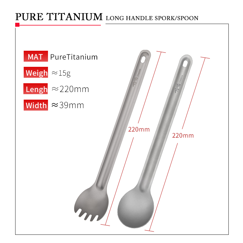 TiTo Titanium Spork Spoon Long - огляд і ціна Camping Cooking Hardware