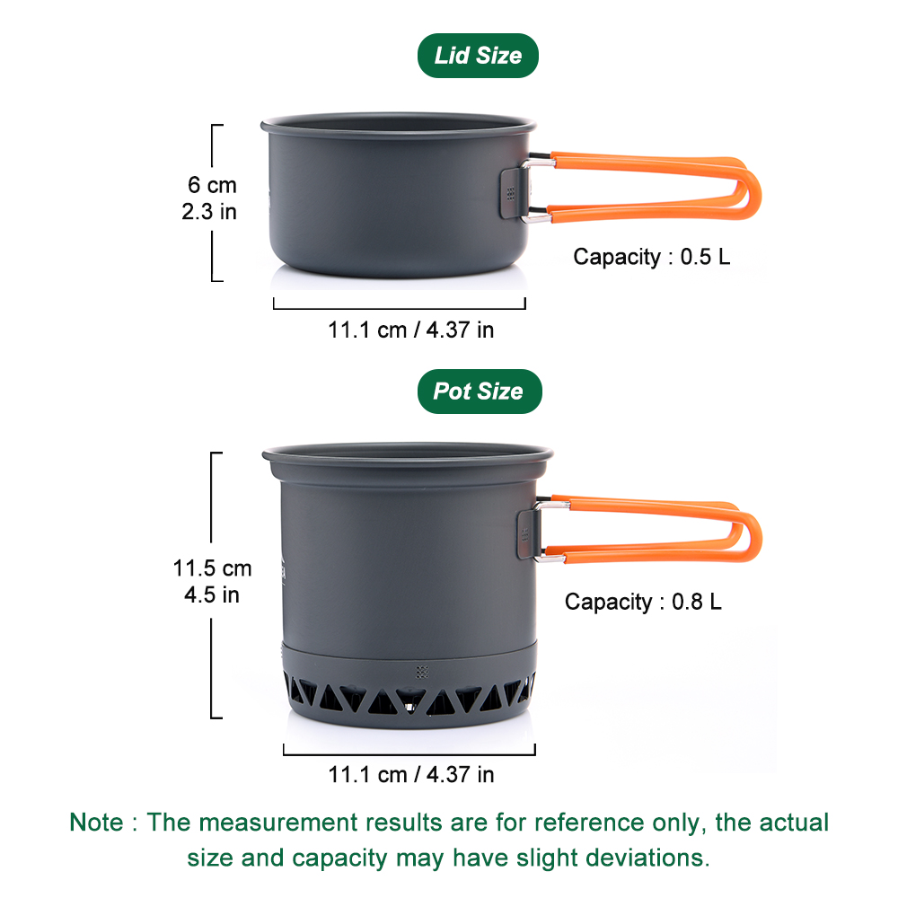 Outdoor Camping Pot 1.3L 2.3L  - огляд і ціна Camping Cooking Set 2 Person