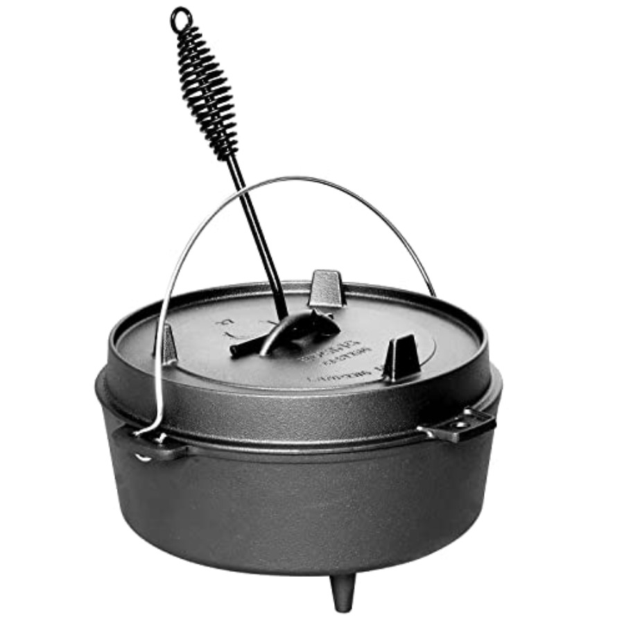 Pre-Seasoned Cast Iron Dutch O - огляд і ціна Camp Dutch Oven Cast