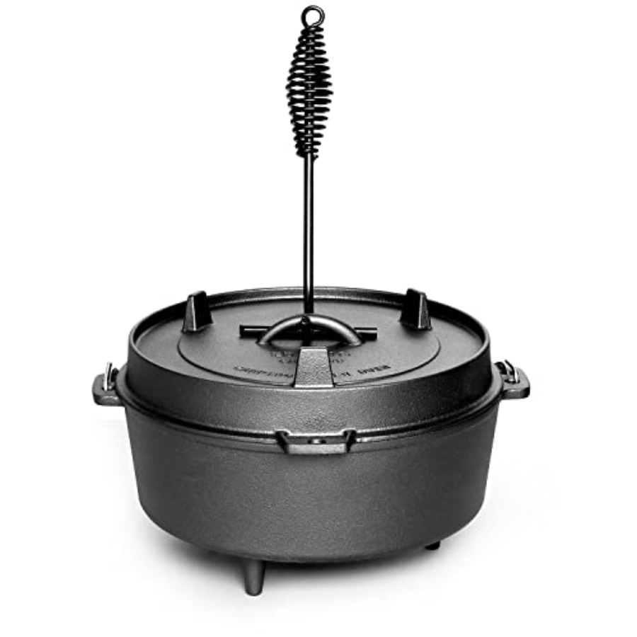 Pre-Seasoned Cast Iron Dutch O - огляд і ціна Camp Dutch Oven Cast