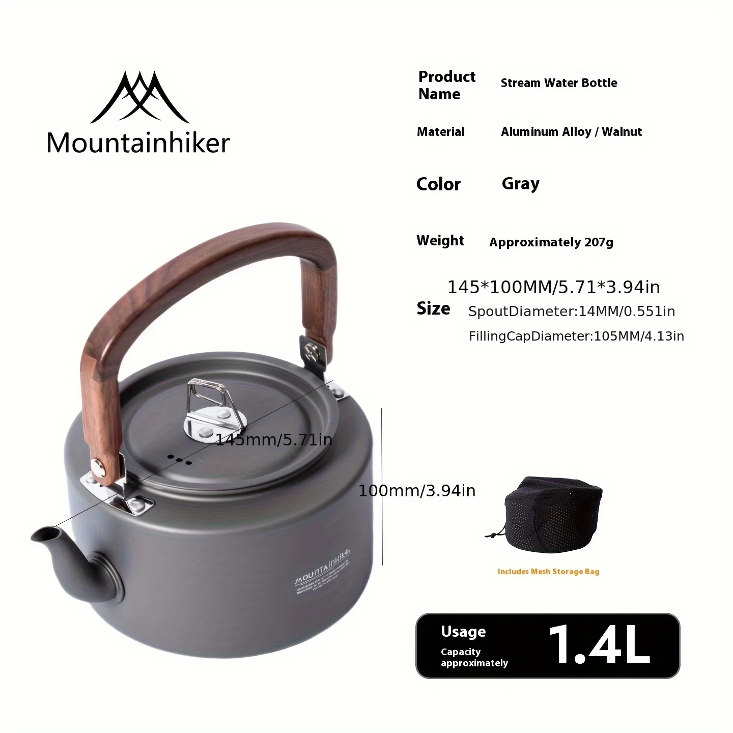 MOUNTAINHIKER Tea Kettle Campi - огляд і ціна Camping Cooking Set 2 Person