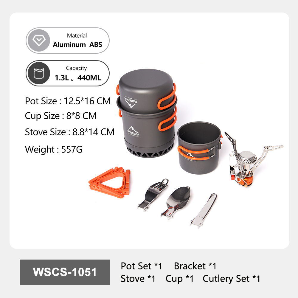 Widesea Portable Camping Cookw - огляд і ціна Camping Cooking Set 2 Person