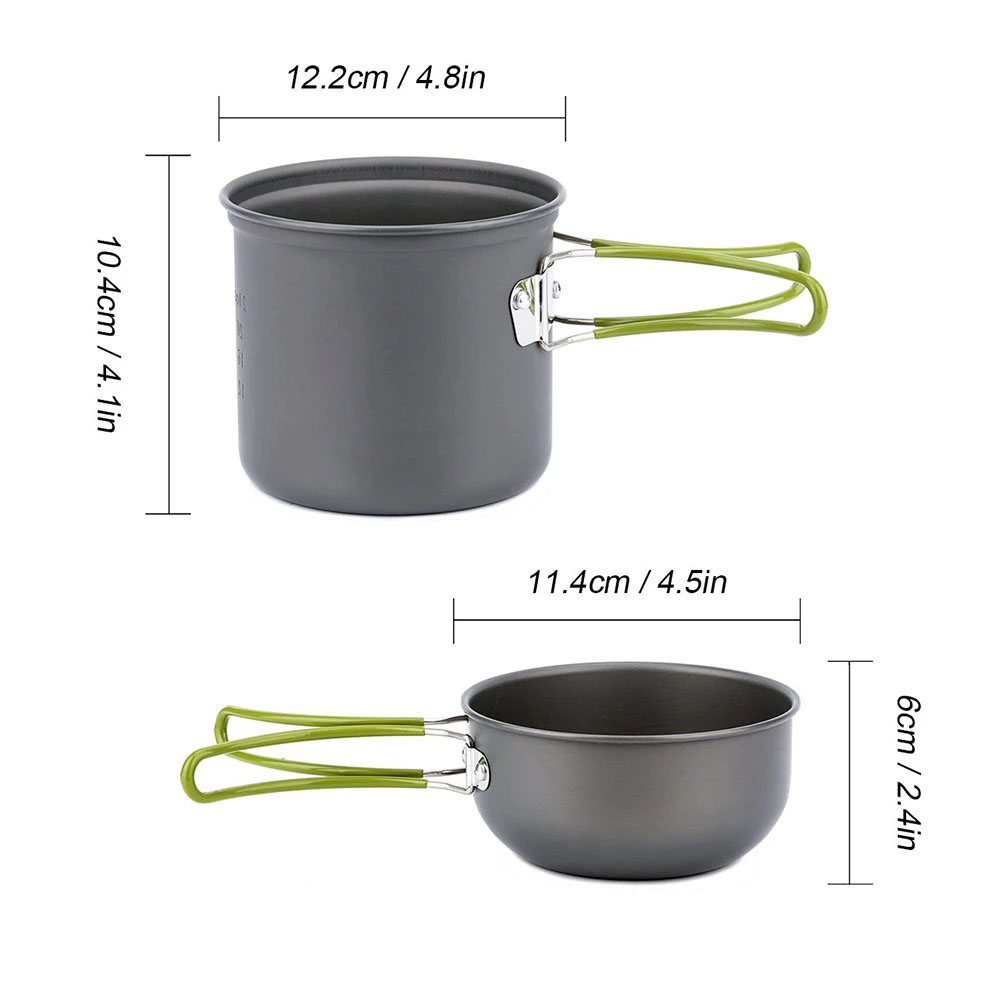 Camping Cookware Mess Kit Ultr - огляд і ціна Camping Cooking Set 2 Person