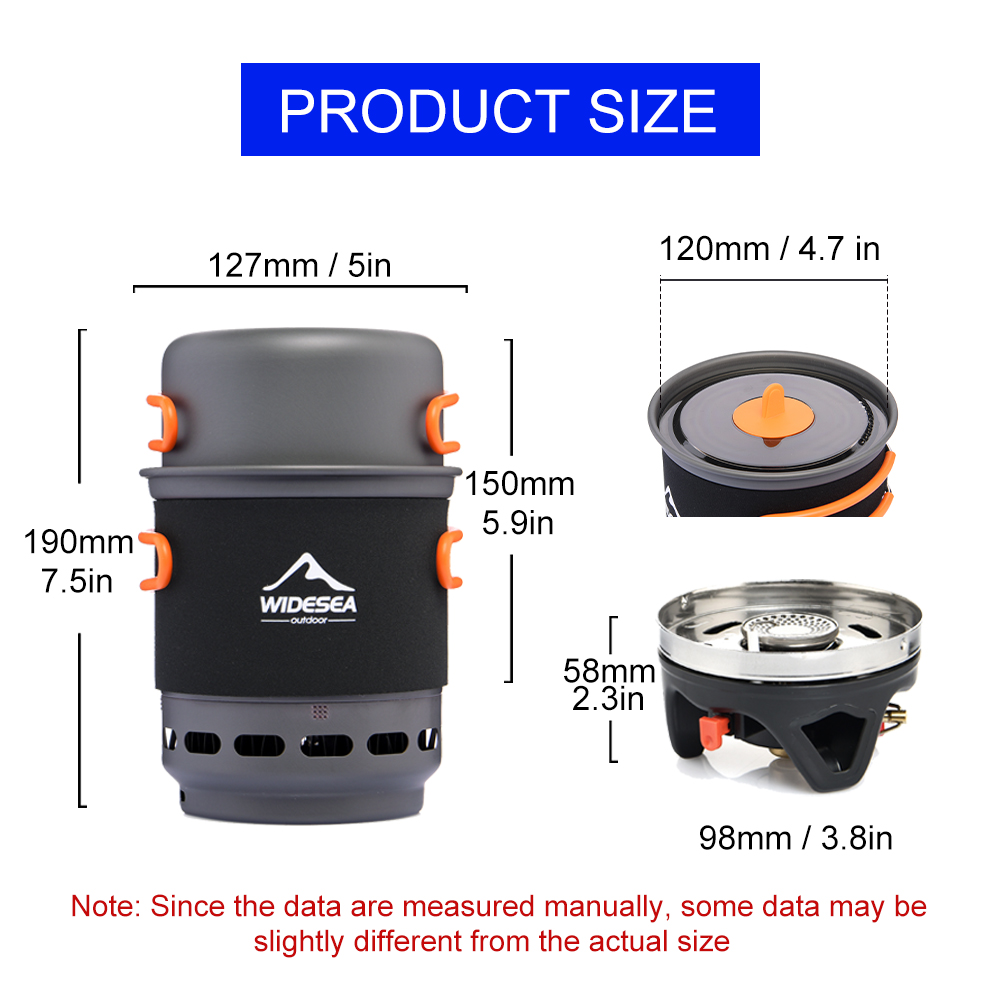 Widesea Camping Cooking System - огляд і ціна Camping Cooking Set 2 Person