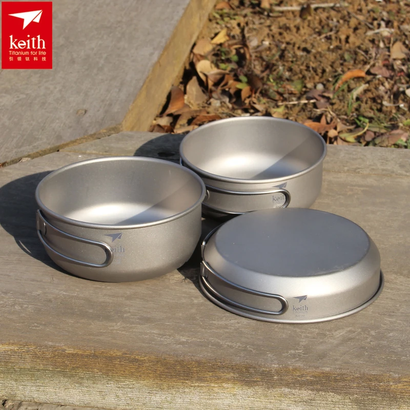Keith 3PCS Titanium Cookware P - огляд і ціна Camping Cooking Tool Set