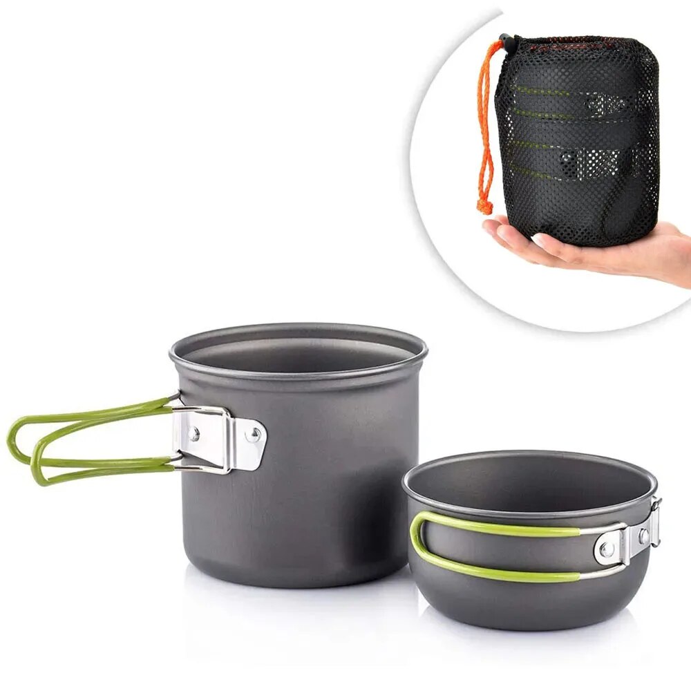Camping Cookware Mess Kit Ultr - огляд і ціна Camping Cooking Set 2 Person