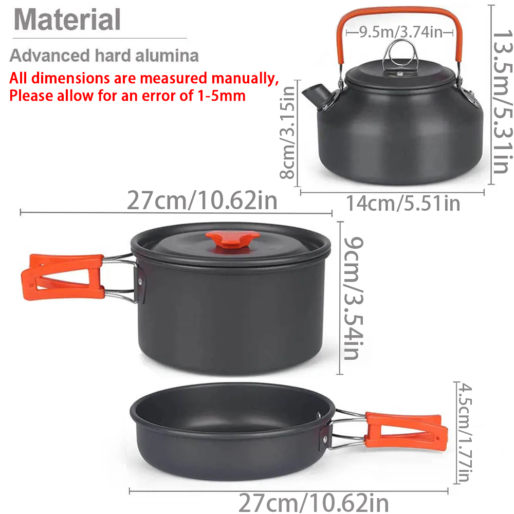 1pcs/1set Camping Cookware Kit - огляд і ціна Camping Cooking Hardware