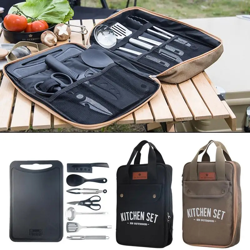 8pcs Camping Kitchen Cookware  - огляд і ціна Camping Cooking Hardware