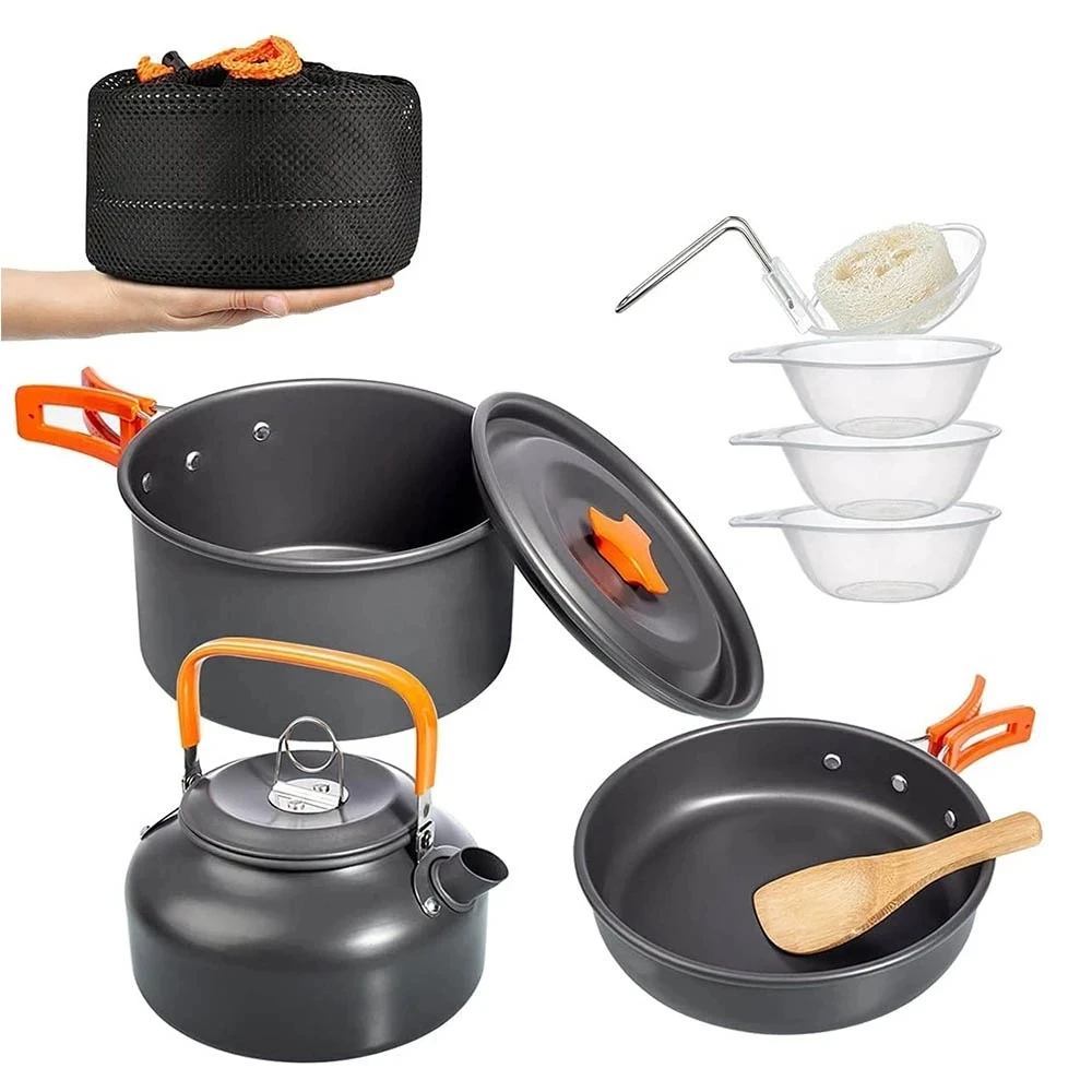 Camping Cookware Kit Outdoor C - огляд і ціна Camping Cooking Set 2 Person