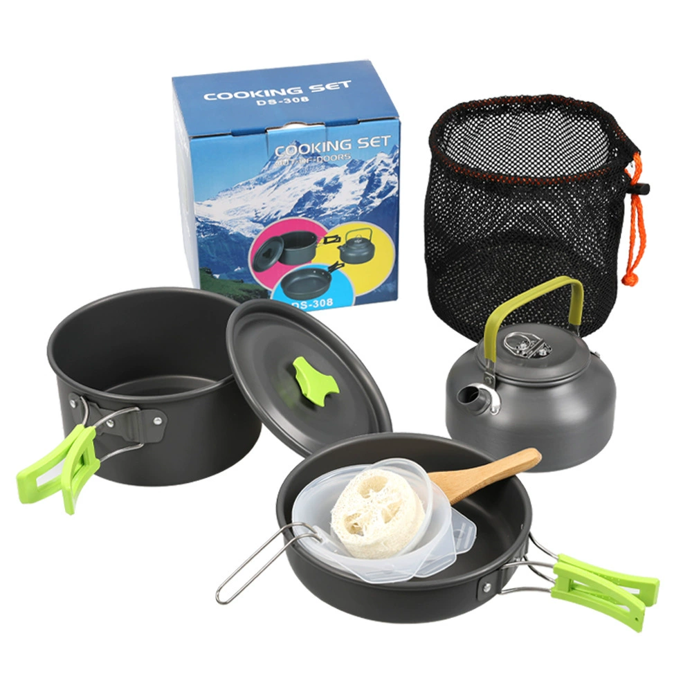 Camping Cooking Pot Pan Kettle - огляд і ціна Camping Cooking Set Ds 308