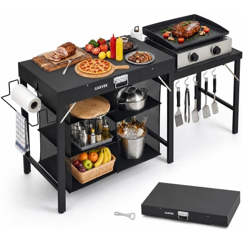 Foldable Metal Grill Table wit - огляд і ціна Camping Cooking Table Foldable