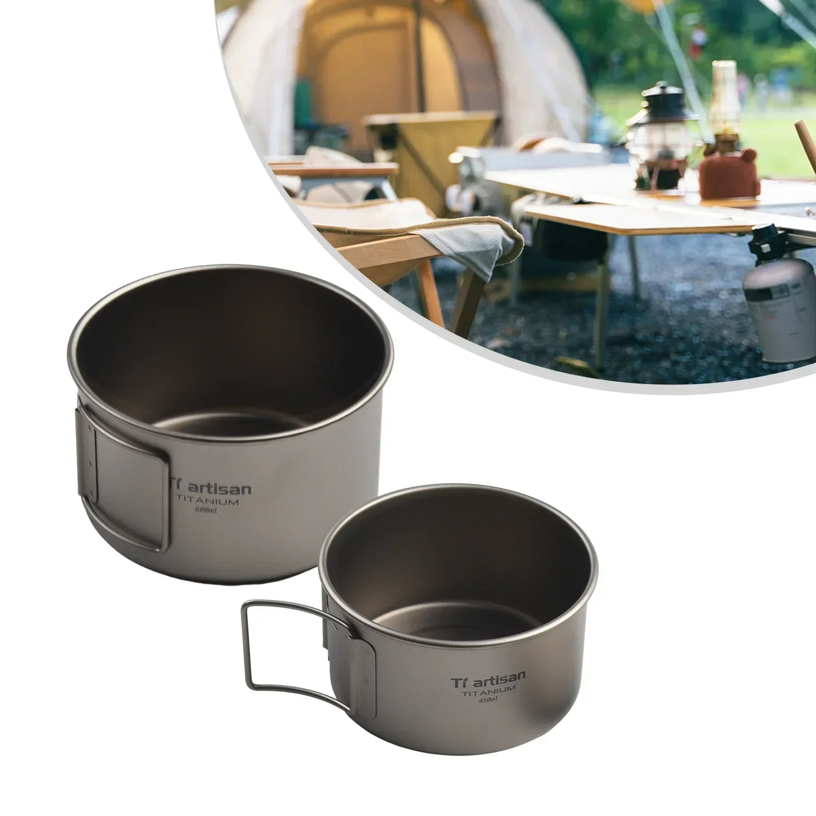 Titanium Bowl With Folding Han - огляд і ціна Camping Cooking Hardware