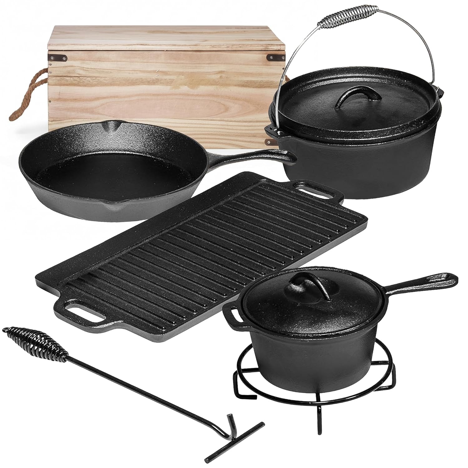 Camping Cooking Set Of 7. Pre  - огляд і ціна Camp Dutch Oven Cast