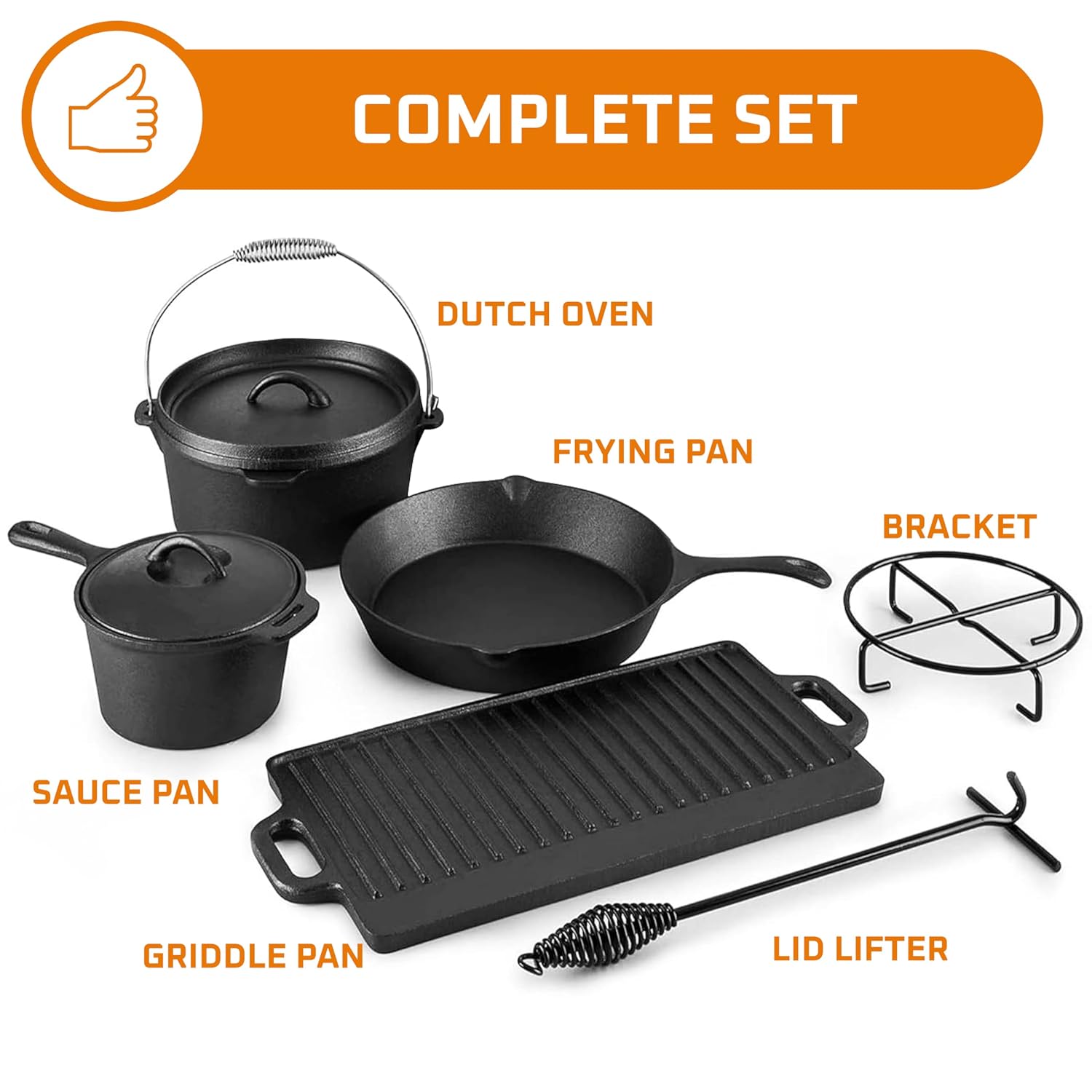Camping Cooking Set Of 7. Pre  - огляд і ціна Camp Dutch Oven Cast