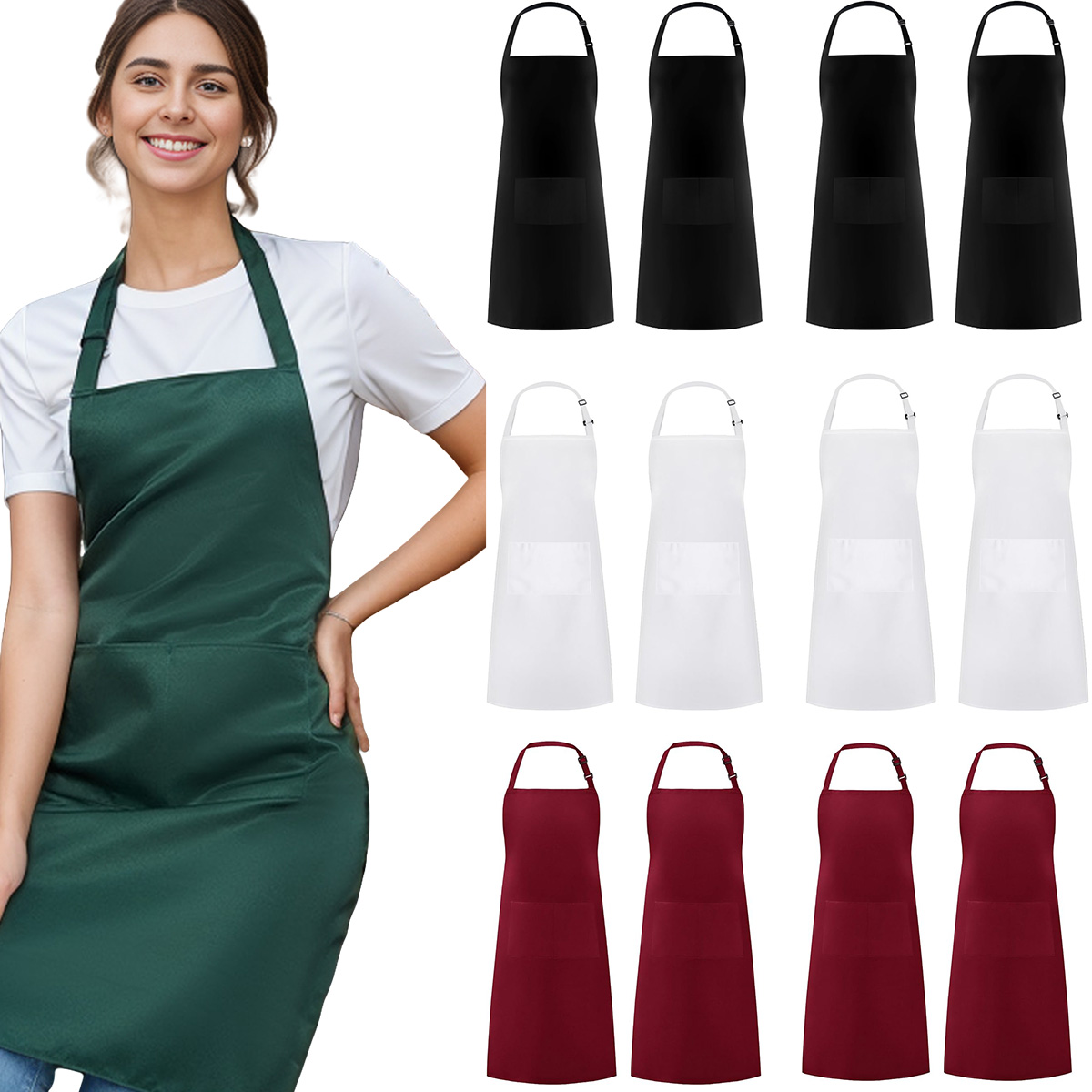2-Piece Set; Simple Solid Colo - огляд і ціна Camping Cooking Apron