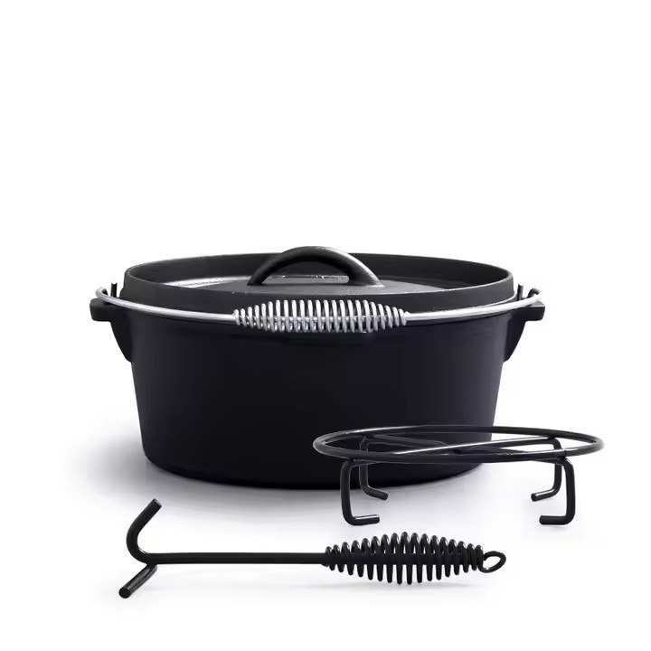 Cast Iron Dutch Pot Uncoated T - огляд і ціна Camp Dutch Oven Cast