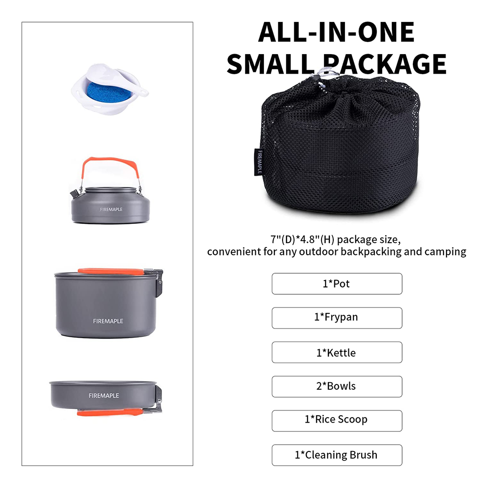 Fire Maple Picnic Pot Pan Set  - огляд і ціна Camping Cooking Set 2 Person