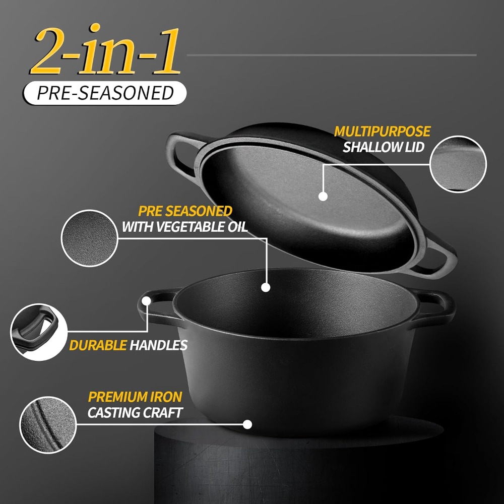 Top Pick Pre-Seasoned Cast Iro - огляд і ціна Camp Dutch Oven Cast