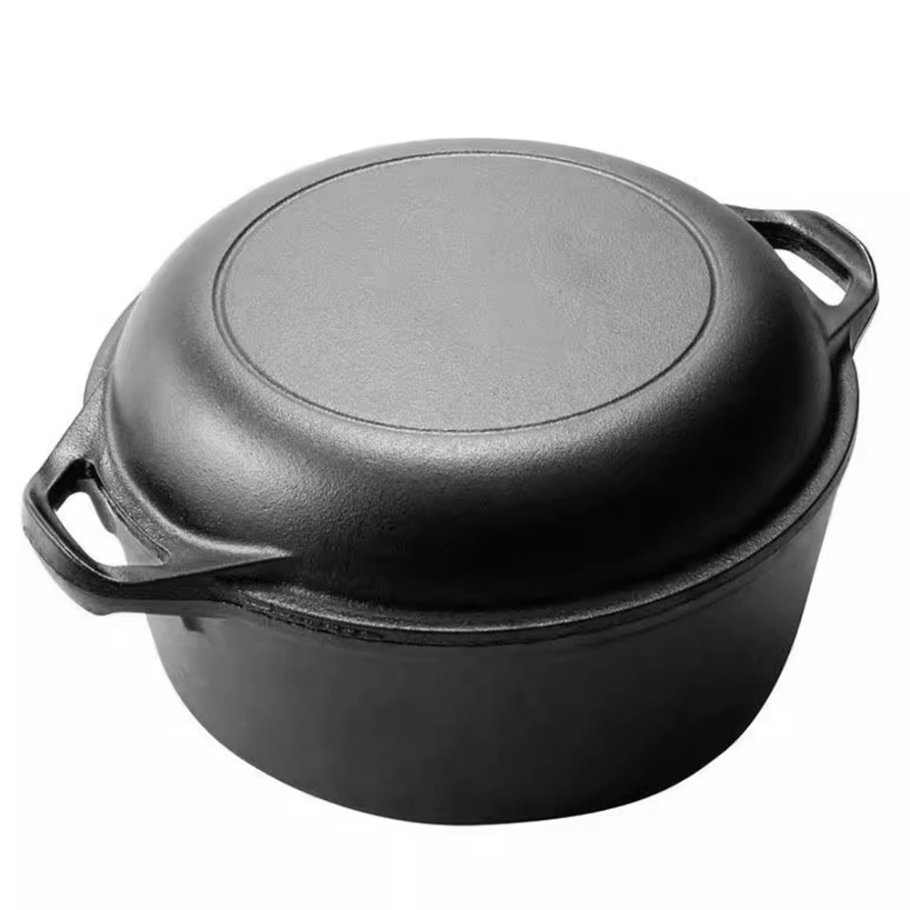 2 in 1 Cast Iron Dutch Oven wi - огляд і ціна Camp Dutch Oven Cast