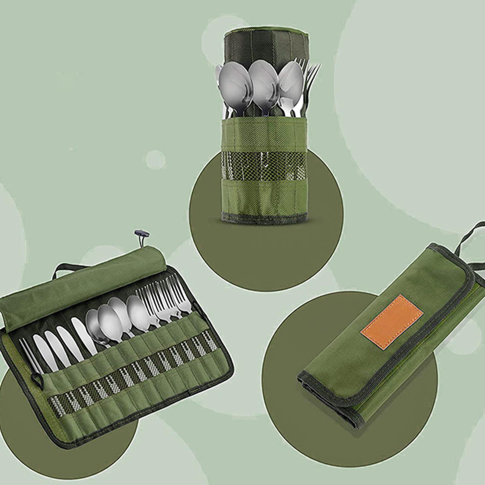Camping Cutlery Roll Bag Kitch - огляд і ціна Camping Cooking Utensil Roll