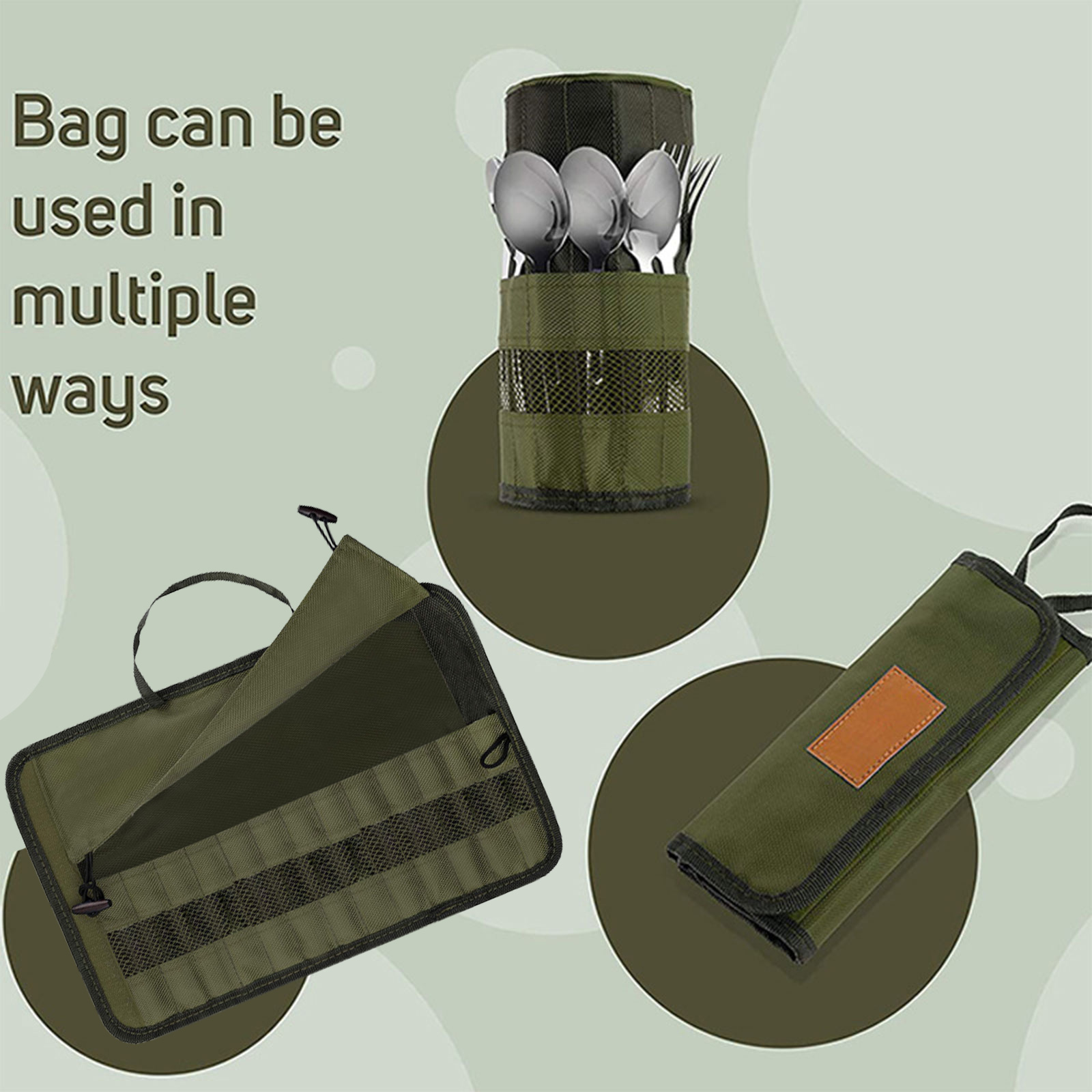 Camping Utensil Bag Portable P - огляд і ціна Camping Cooking Utensil Roll