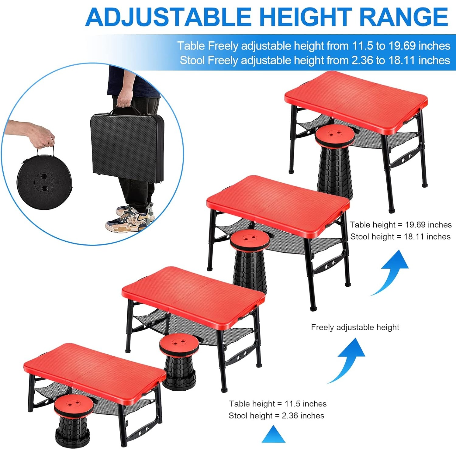 Retractable Folding Table & St - огляд і ціна Camping Cooking Table Foldable